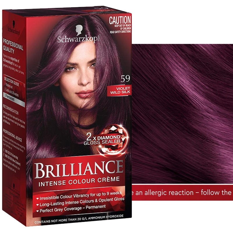 Schwarzkopf Brilliance Intense Colour Creme Hair Colour 59 Violet Wild Silk - Makeup Warehouse Australia 