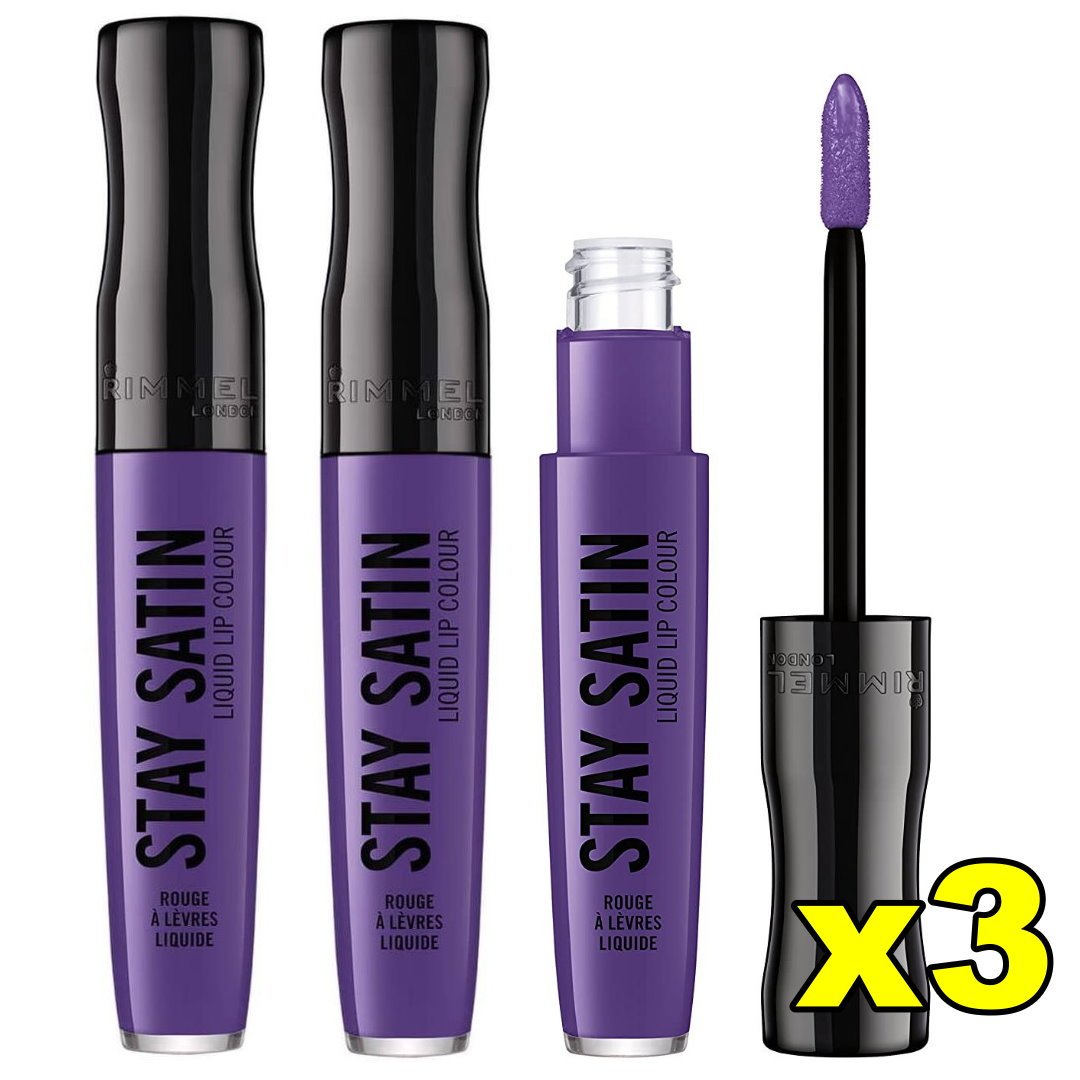 Buy Online Now - Rimmel Stay Satin Liquid Lip Colour 850 Atomic Purple - Makeup Warehouse Australia 