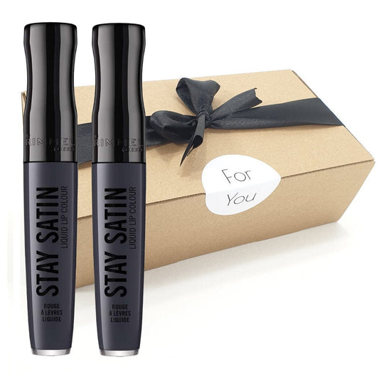 Gift Box - 2pk Rimmel Stay Satin Liquid Lip Colour Lipstick - 860 Glam Rock