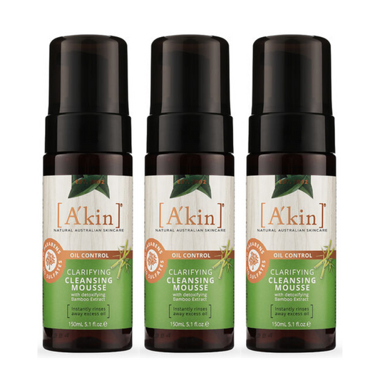 3 x Akin Clarifying Cleansing Mousse Oil Control 150mL