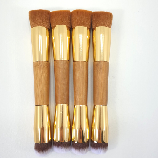 4 x Angled Foundation Brush and Contour Blend Brush - Makeup Cosmetic Tools