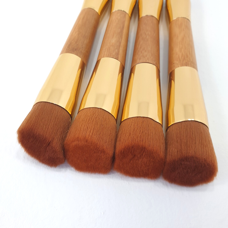 4 x Angled Foundation Brush and Contour Blend Brush - Makeup Cosmetic Tools