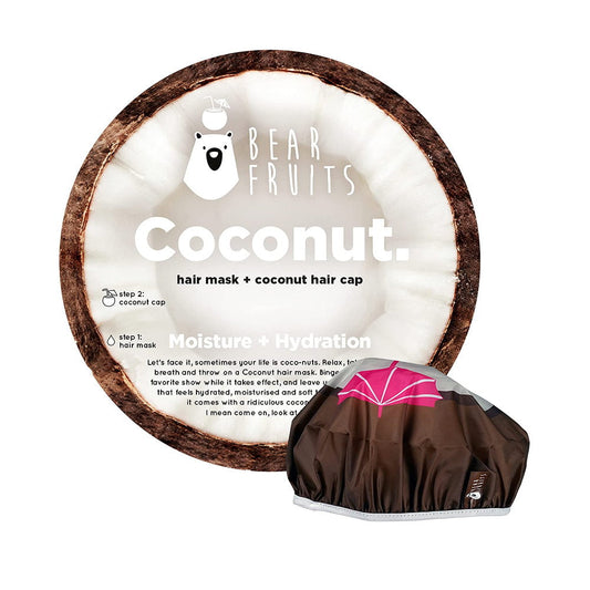 Bear Fruits Hair Mask + Cap Coconut Moisture Hydration 20ml