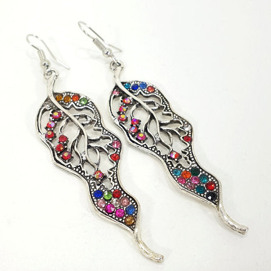 Rosy Lane Bohemian Leaf Drop Earrings