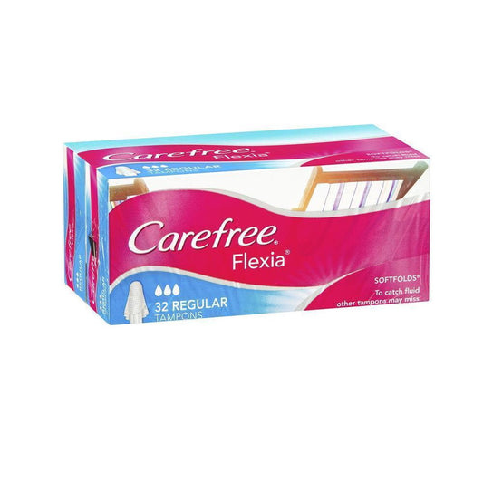 6 x Carefree Flexia Regular Tampons 32 Pack (192 Tampons in total)