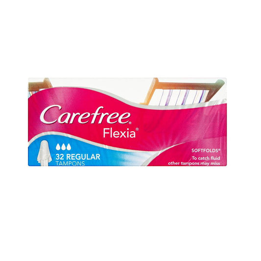 Carefree Flexia Regular Tampons 32 Pack