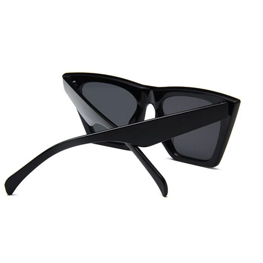 Rosy Lane Cat Eye Bold Frame Sunglasses - Black