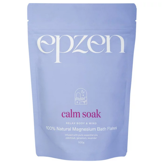 Epzen Calm Soak Relax Body & Mind 100% Natural Magnesium Bath Flakes 500g