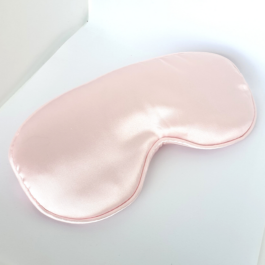 Quality Eye Sleep Mask Light Pink - with Pouch