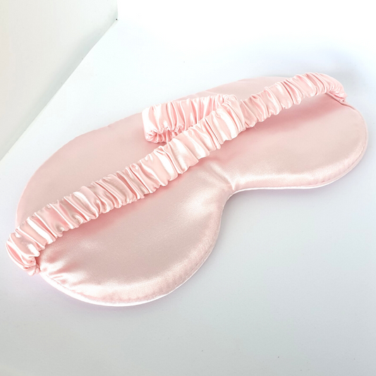 Quality Eye Sleep Mask Light Pink - with Pouch