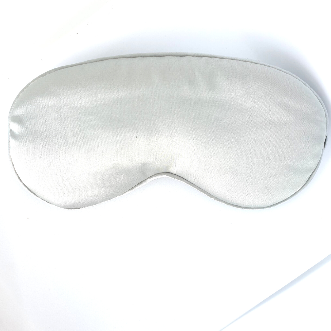 Quality Eye Sleep Mask Silver - with Pouch