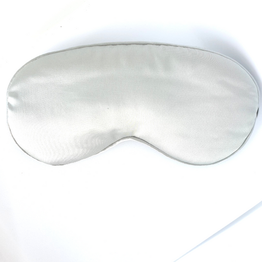 Quality Eye Sleep Mask Silver - with Pouch