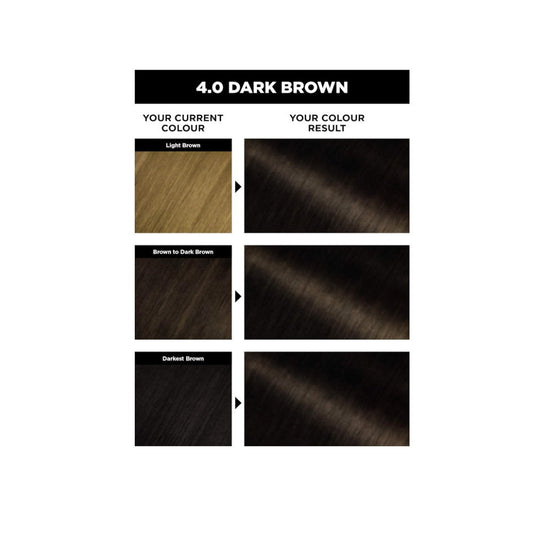 3 x Garnier Olia Permanent Hair Color - 4.0 Dark Brown