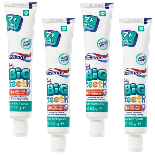 4x Macleans Toothpaste Kids Big Teeth for Children 7+ Years Old - Mint 63g