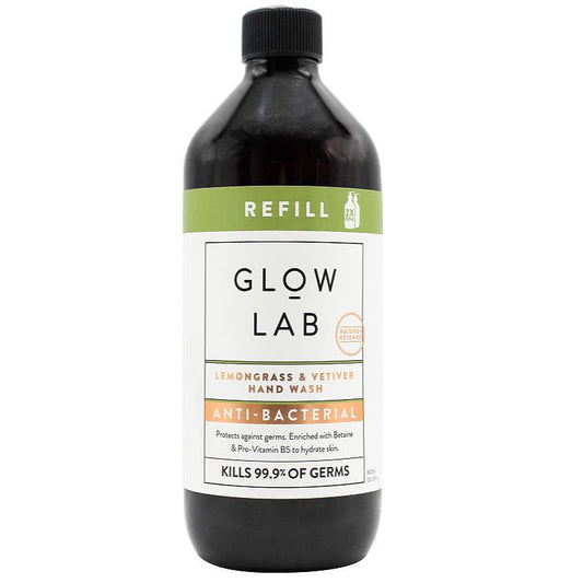 2pk Glow Lab Vanilla, Peppermint Hand Wash Pump & Lemongrass Refill