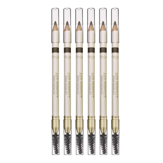6 x LOreal Age Perfect Brow Definition Pencil 02 Ash Blonde