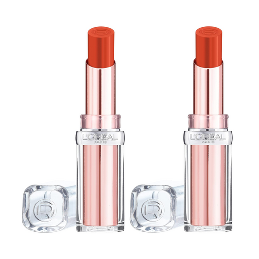 2 x LOreal Glow Paradise Balm In Lipstick 244 Apricot Desire