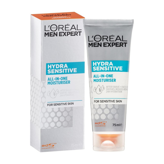 LOreal Men Expert Hydra Sensitive All In One Moisturiser for Sensitive Skin 75mL