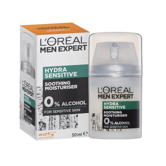 6x LOreal Men Expert Hydra Sensitive Soothing Daily Moisturiser 50mL