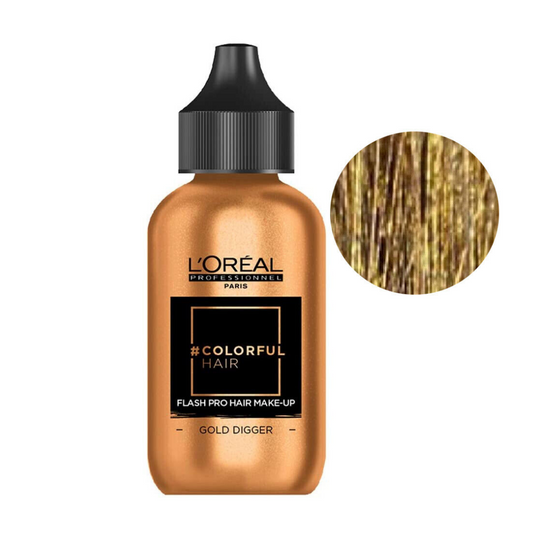 3 x L'Oreal Colorful Hair Flash Pro Hair Make Up 60mL Gold Digger