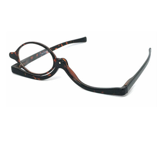 Dare to Wear Eye Make Up Eyeglasses Single Lens Rotating Glasses +1.50 Tortoiseshell