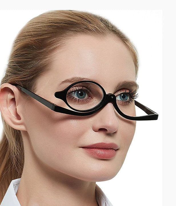 Dare to Wear Eye Make Up Eyeglasses Single Lens Rotating Glasses +1.50 Tortoiseshell