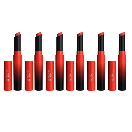 6 x Maybelline Color Sensational Ultimate Matte Lipstick 299 More Scarlett