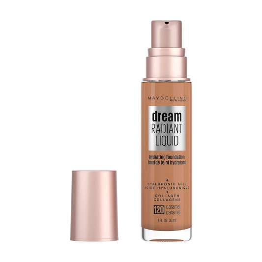 2 x Maybelline Dream Radiant Liquid Hydrating Foundation with Hyaluronic Acid 120 Caramel