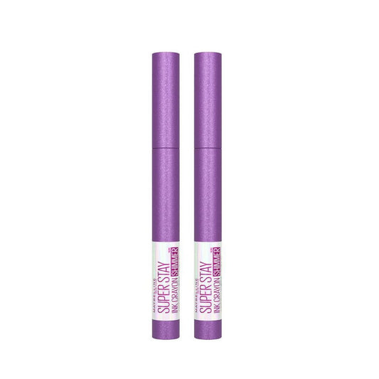 Purple Lipstick Makeup Warehouse - 2 x Maybelline Superstay Ink Crayon Shimmer Lip Crayon 170 Throw a Party