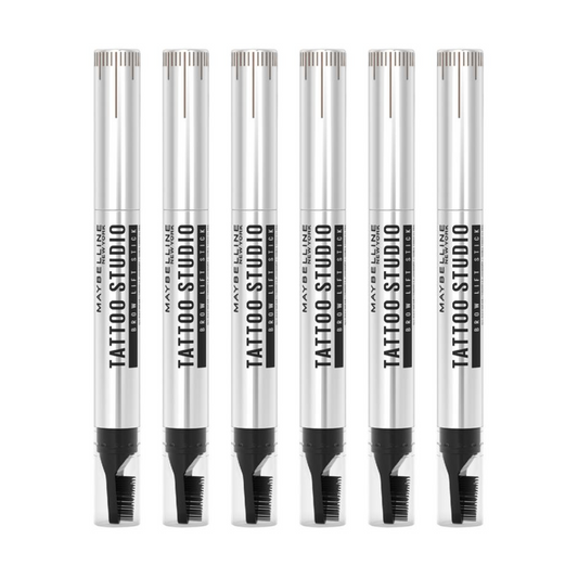 6 x Maybelline Tattoo Brow Lift Stick Eyebrow Pen 04 Deep Brown