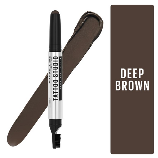 3 x Maybelline Tattoo Brow Lift Stick Eyebrow Pen 04 Deep Brown