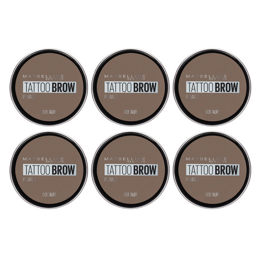 6 x Maybelline Tattoo Brow Pomade 01 Taupe