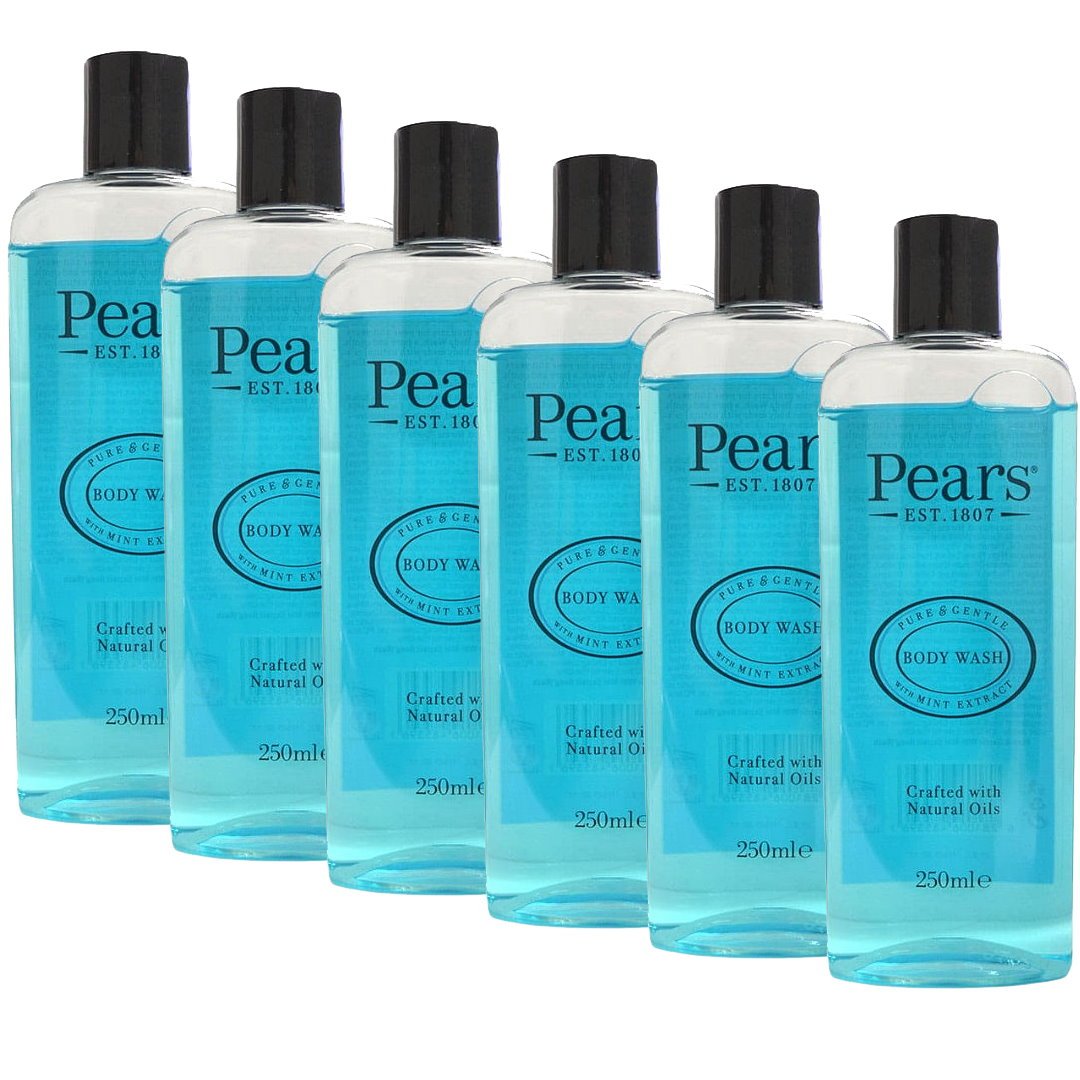 6x Pears Body Wash Soap Free Pure & Gentle Shower Gel Mini Extract 250mL