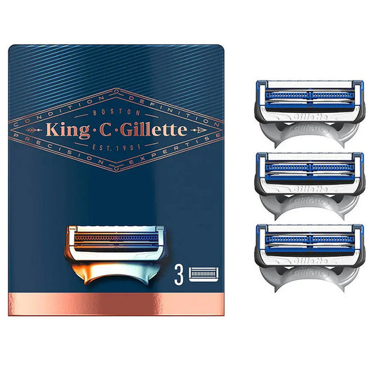 King C Gillette pk3 Neck Razor Blades - Makeup Warehouse Australia 