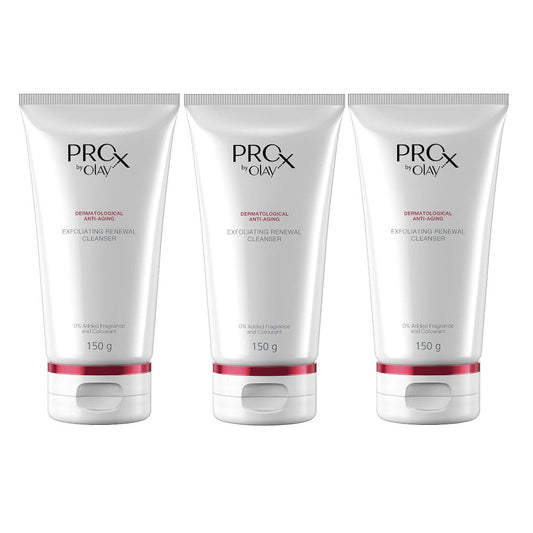 Buy 3pk Olay ProX Exfoliating Renewal Cleanser 150g - Makeup Warehouse Australia 