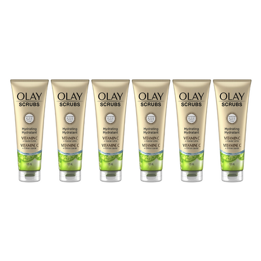 6 x Olay Scrubs 5 in 1 Cleansers Hydrating Vitamin C Caviar Lime 125mL