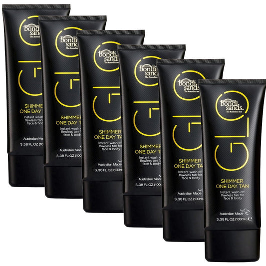 6x Bondi Sands GLO Shimmer One Day Tan 100mL