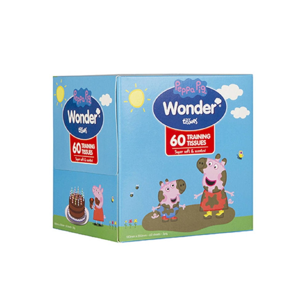 5 x Peppa Pig Wonder Training Tissues 3ply 60pack 180mm x 200mm