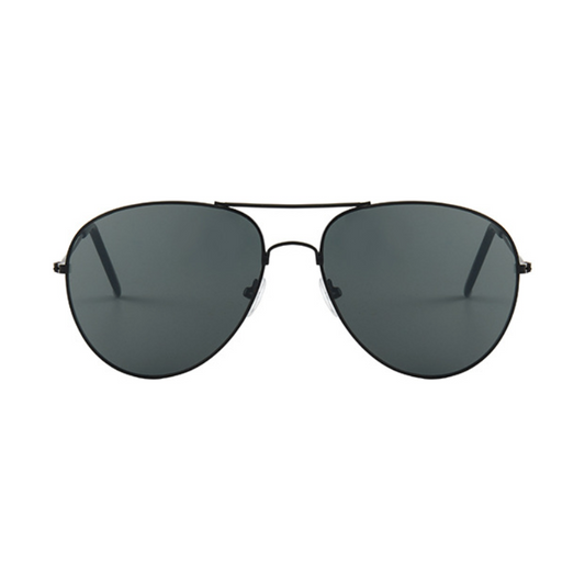 Rosy Lane Retro Aviator Sunglasses Black Frame - Black