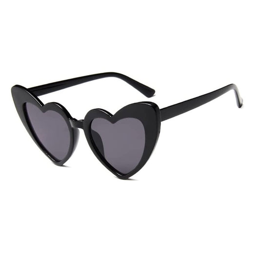 Rosy Lane Retro Heart Sunglasses Black