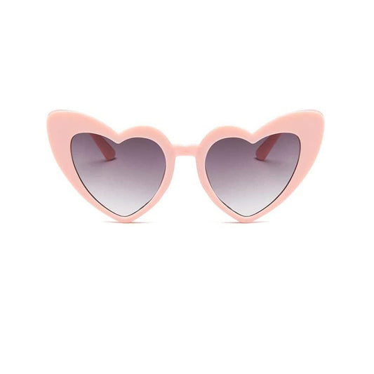 Rosy Lane Retro Heart Sunglasses Pink