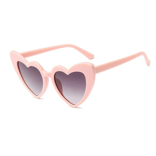Rosy Lane Retro Heart Sunglasses Pink