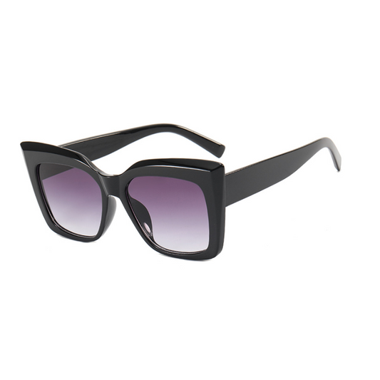 Rosy Lane Retro Oversized Cat Eye Sunglasses Black