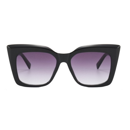 Rosy Lane Retro Oversized Cat Eye Sunglasses Black