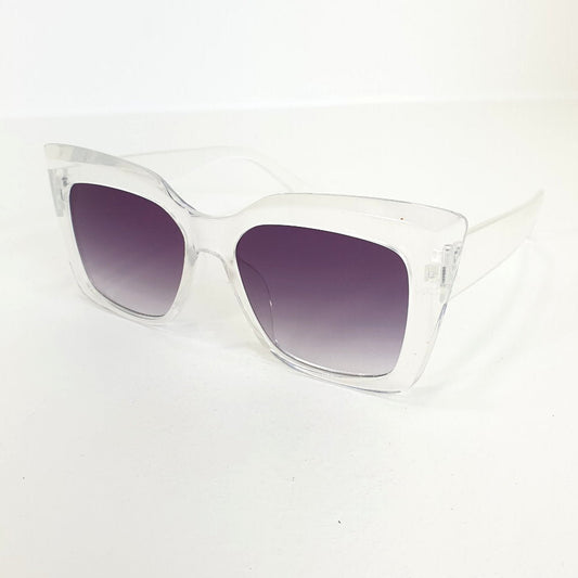Rosy Lane Retro Oversized Cat Eye Sunglasses Clear