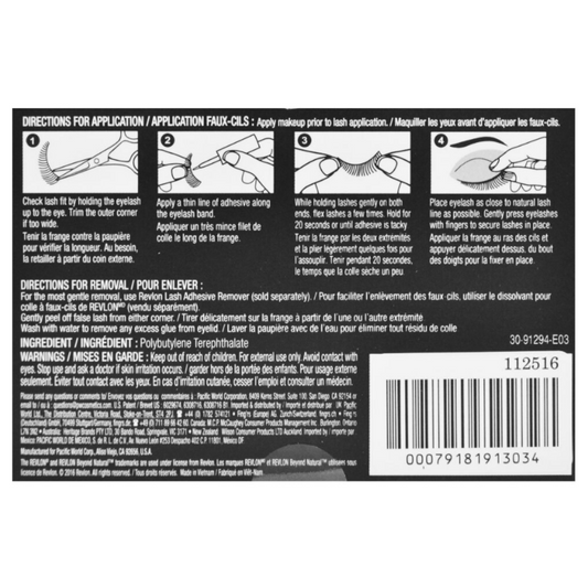 Revlon Beyond Natural Lashes 91305 Lengthen 1 Pair