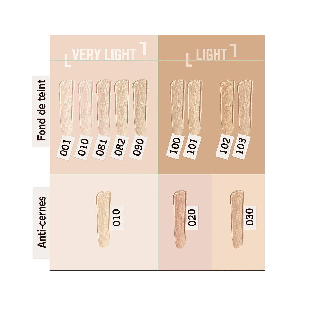 3x Rimmel Match Perfection Liquid Foundation 30mL 100 Ivory