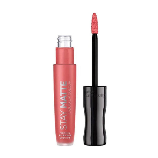 Shop Online Makeup Warehouse - Rimmel Stay Matte Liquid Lip Colour 600 Coral Sass - Pink Lipstick 