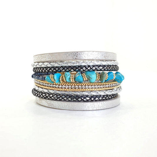 Rosy Lane Blue Stone Charm Bracelet