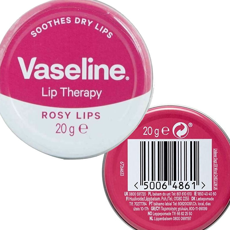 6 x Vaseline Lip Therapy Rosy Lips 20g - Lip Balm